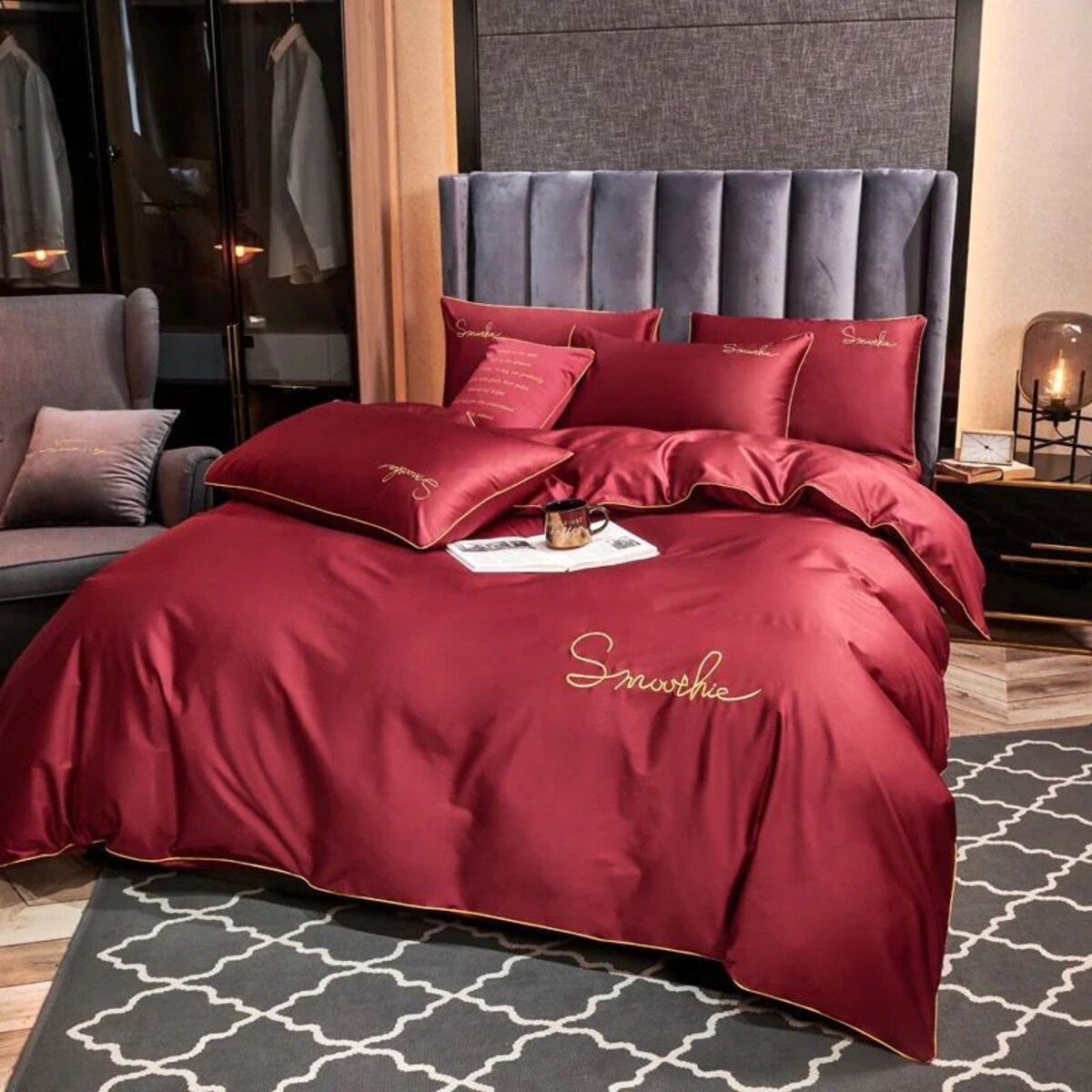 pościel mikrofibra z haftem 200x220 cm