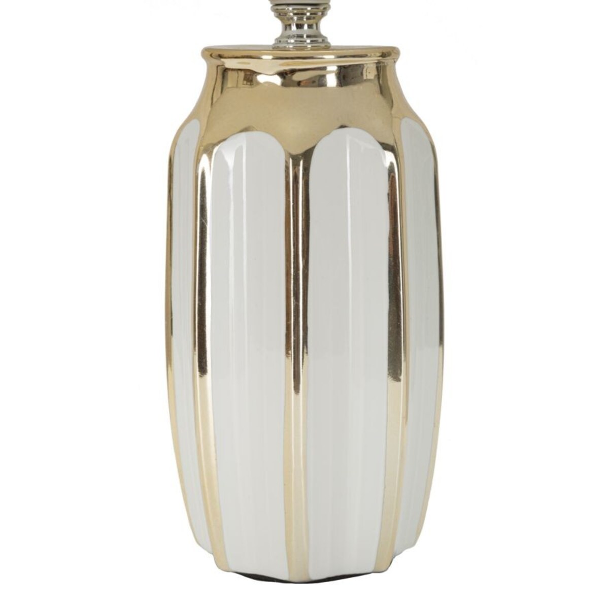 Lampa stołowa ceramiczna, biało-złota 40,5x25 cm TIVOLA - II