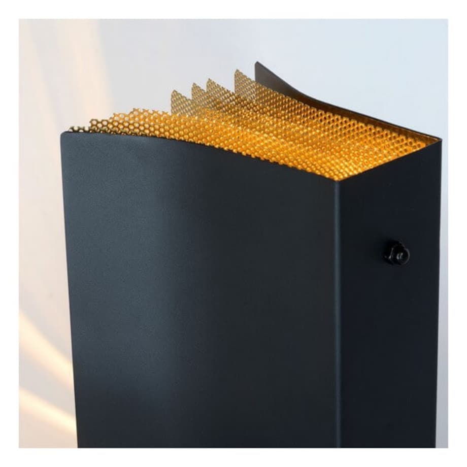 Dekoracyjna LAMPA stojąca EXTRAVAGANZA LIVRET 78596/01/30 Lucide metalowa LAMPKA biurkowa książka czarna złota