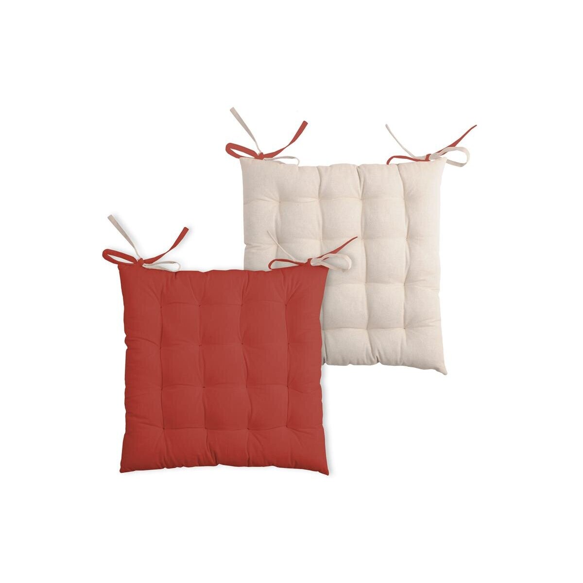 Poduszka na krzesło wiązana DUO, 100% bawełny, 40 x 40 cm