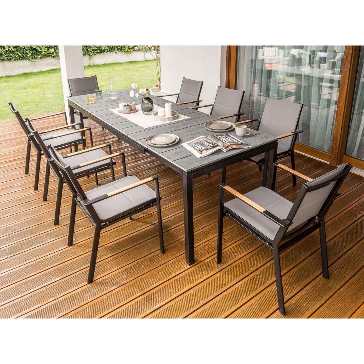 Stół ogrodowy MDF Szary TOFANE