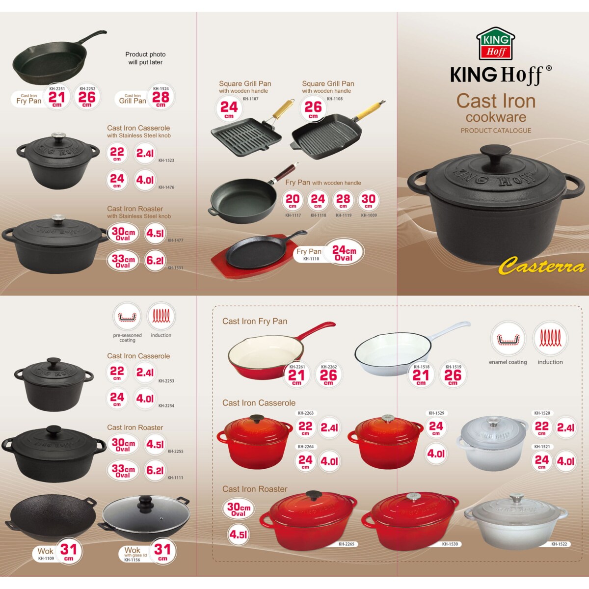 Wok żeliwny 31cm KINGHOFF