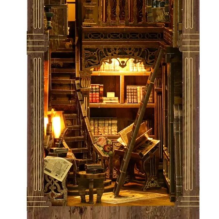 Miniaturowy domek Book Nook - Księga zaklęć ochronnych