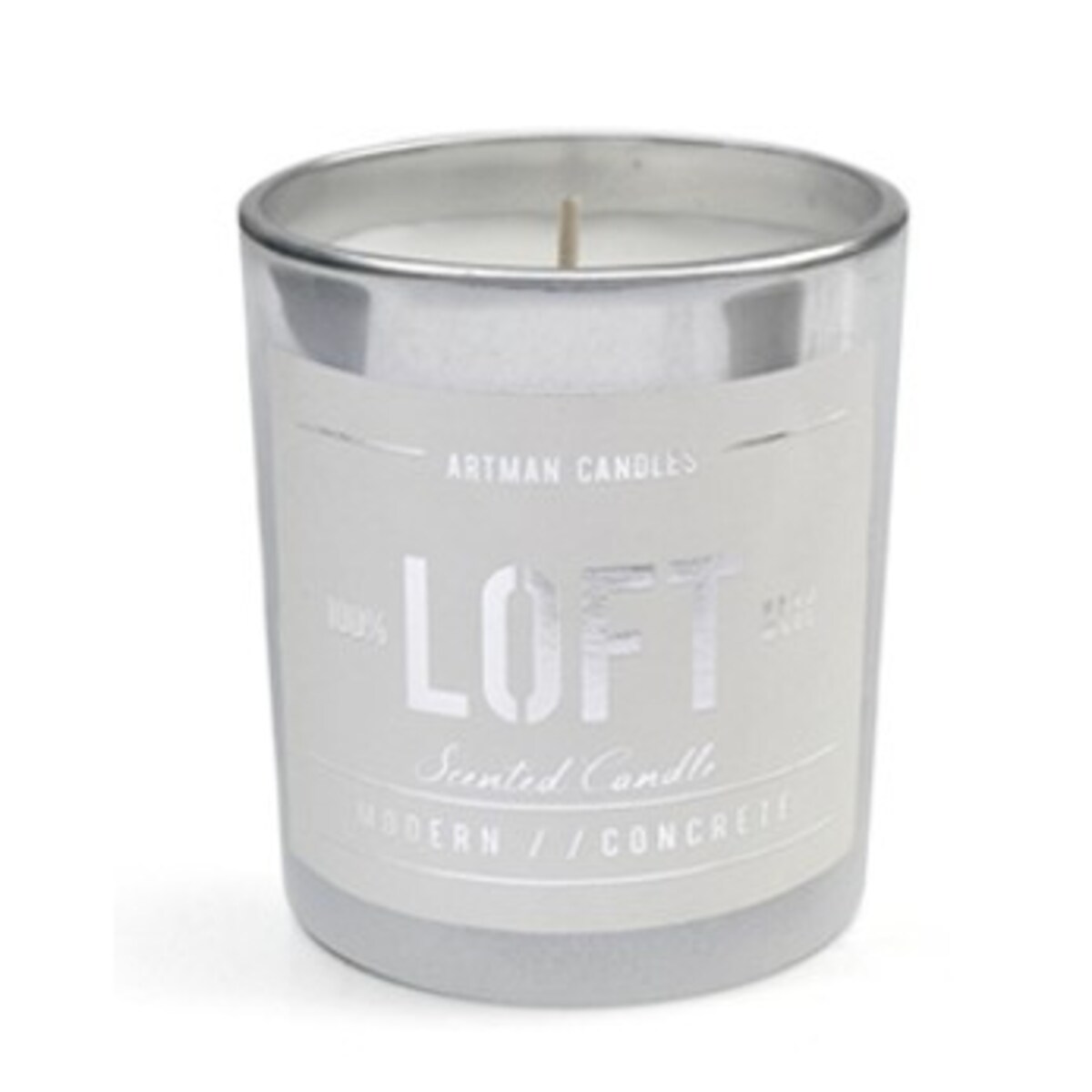 Świeca LOFT SZKLANKA woskowa biała 7,4x8,3cm zapachowa