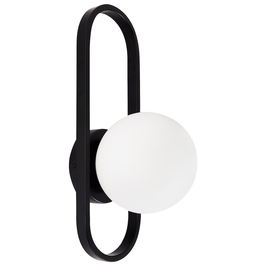 Lampa ścienna VARDI Czarny Metal