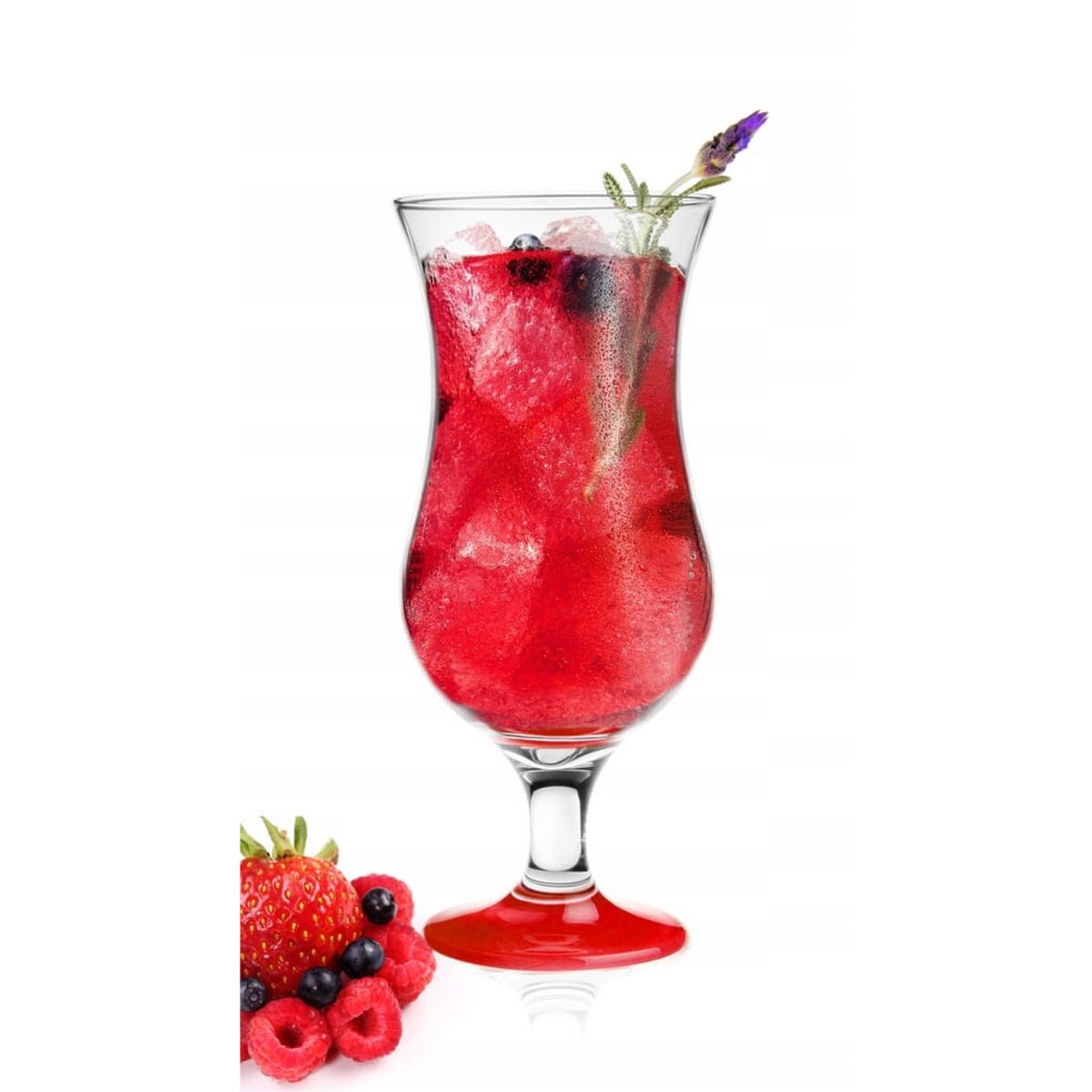 Kieliszek Koktajlowy Czerwony Nóżka 420 ml Piwo Sok Drink Koktajl Glasmark