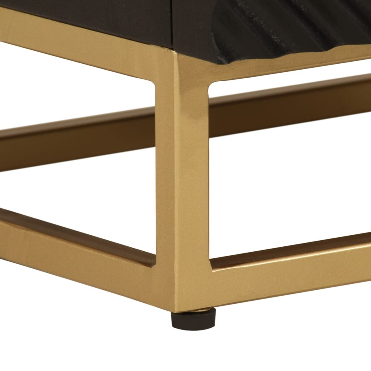 vidaXL Szafka nocna, czarna, 40x30x50 cm, lite drewno mango i żelazo