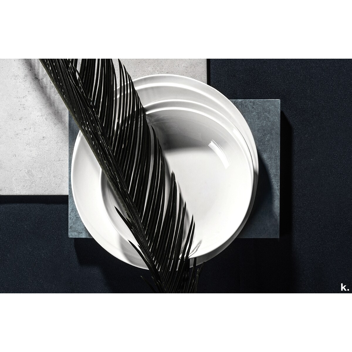 Konsimo RESEDA Talerz obiadowy 6szt., biały