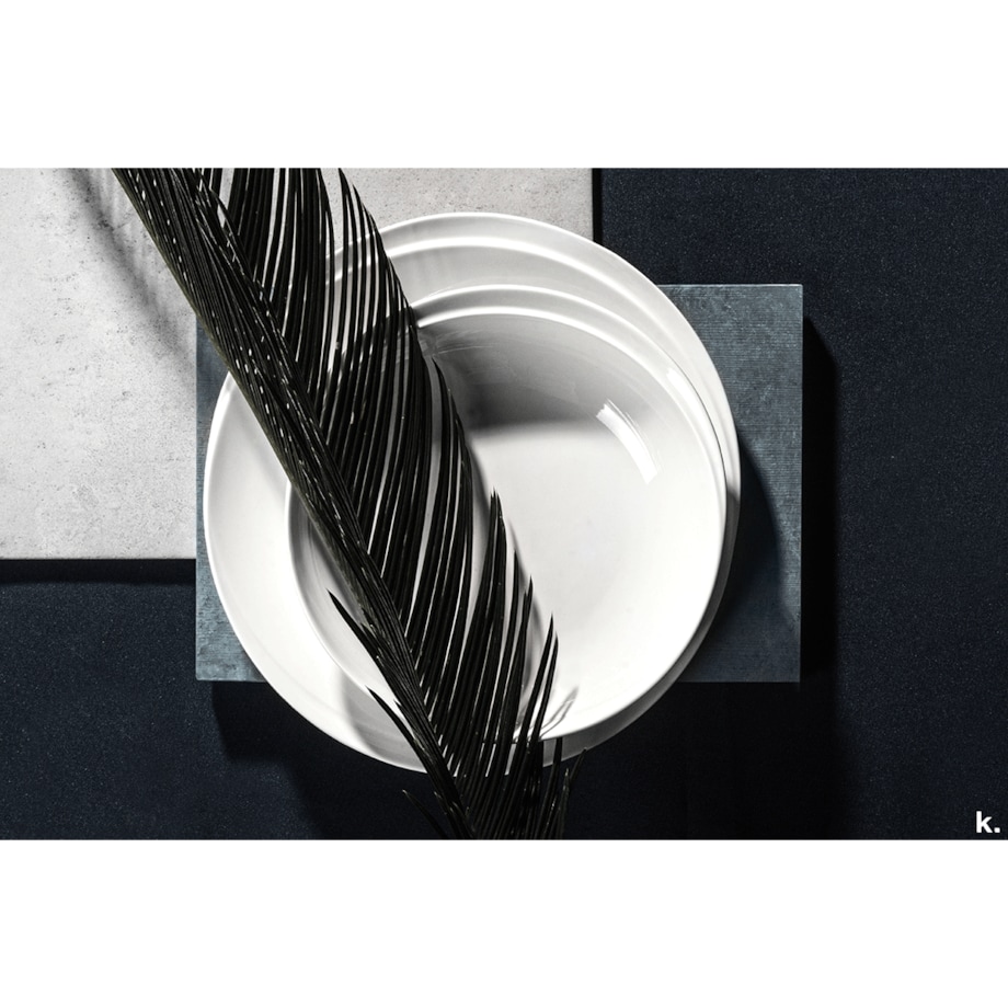 Konsimo RESEDA Talerz obiadowy 6szt., biały