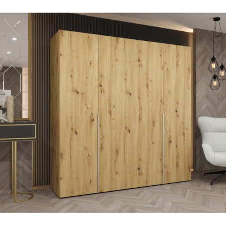 Szafa uchylna otwierana ALICANTE 1 200 wys. 202 cm Artisan + u. Czarny