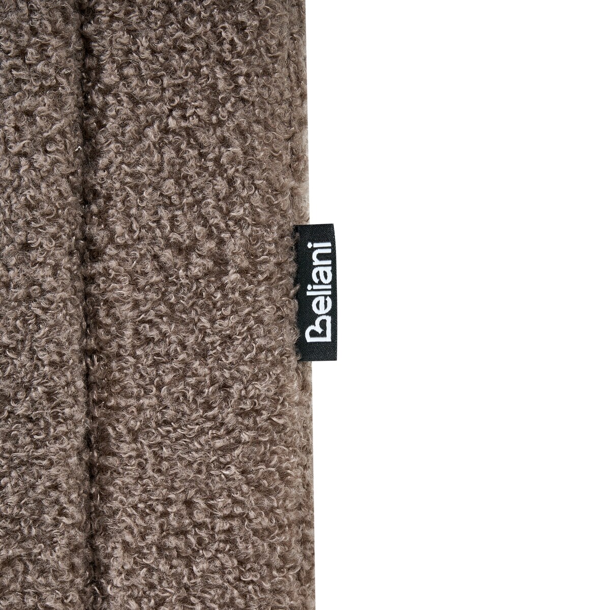 Łóżko z pojemnikiem bez zagłówka DINAN Boucle Beżowoszary 90 x 200 cm