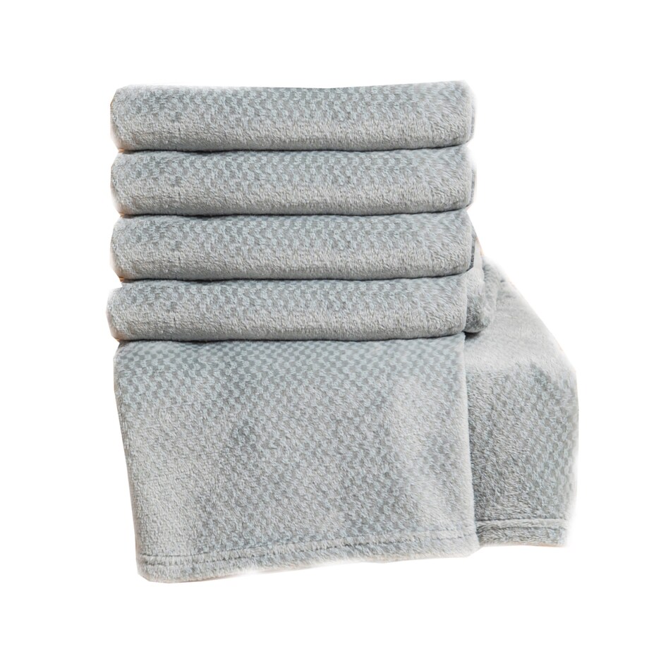 Miękki Koc Narzuta Pled na Łóżko 70 x 150 cm mikrofibra milutki Szary Willy