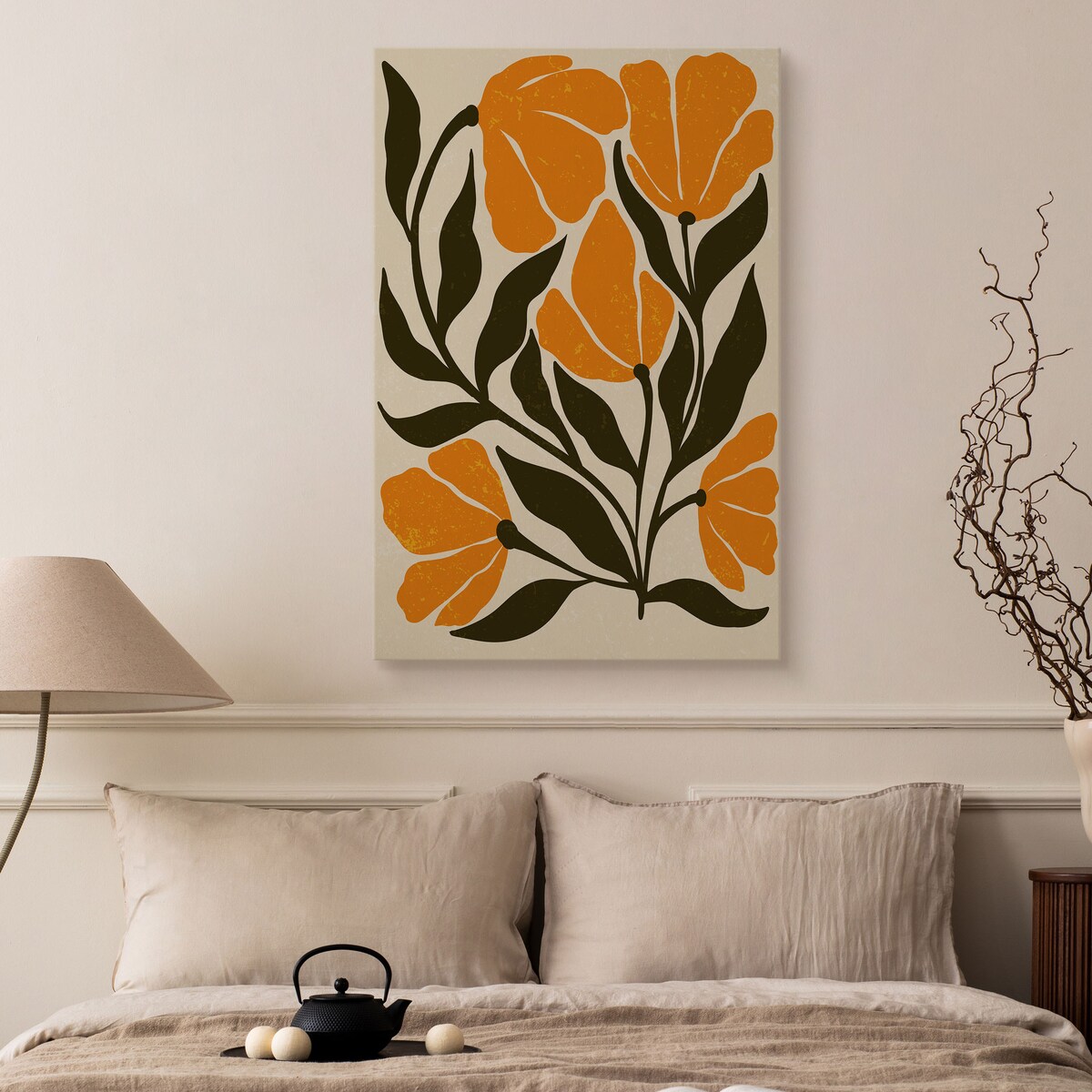 Obraz Pomarańczowe Egzotyczne Kwiaty 80x120cm
