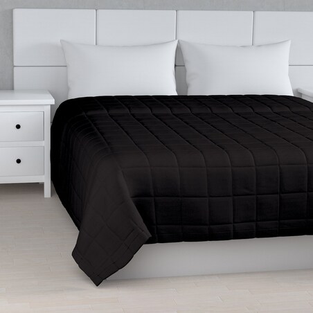 Narzuta pikowana w kratę 200x210 shadow grey (grafitowy)