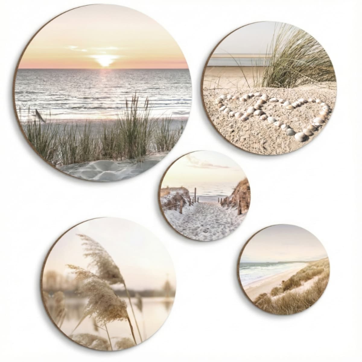 Obrazy ścienne Beżowa dekoracja do sypialni pokoju salonu Zestaw 5 sztuk