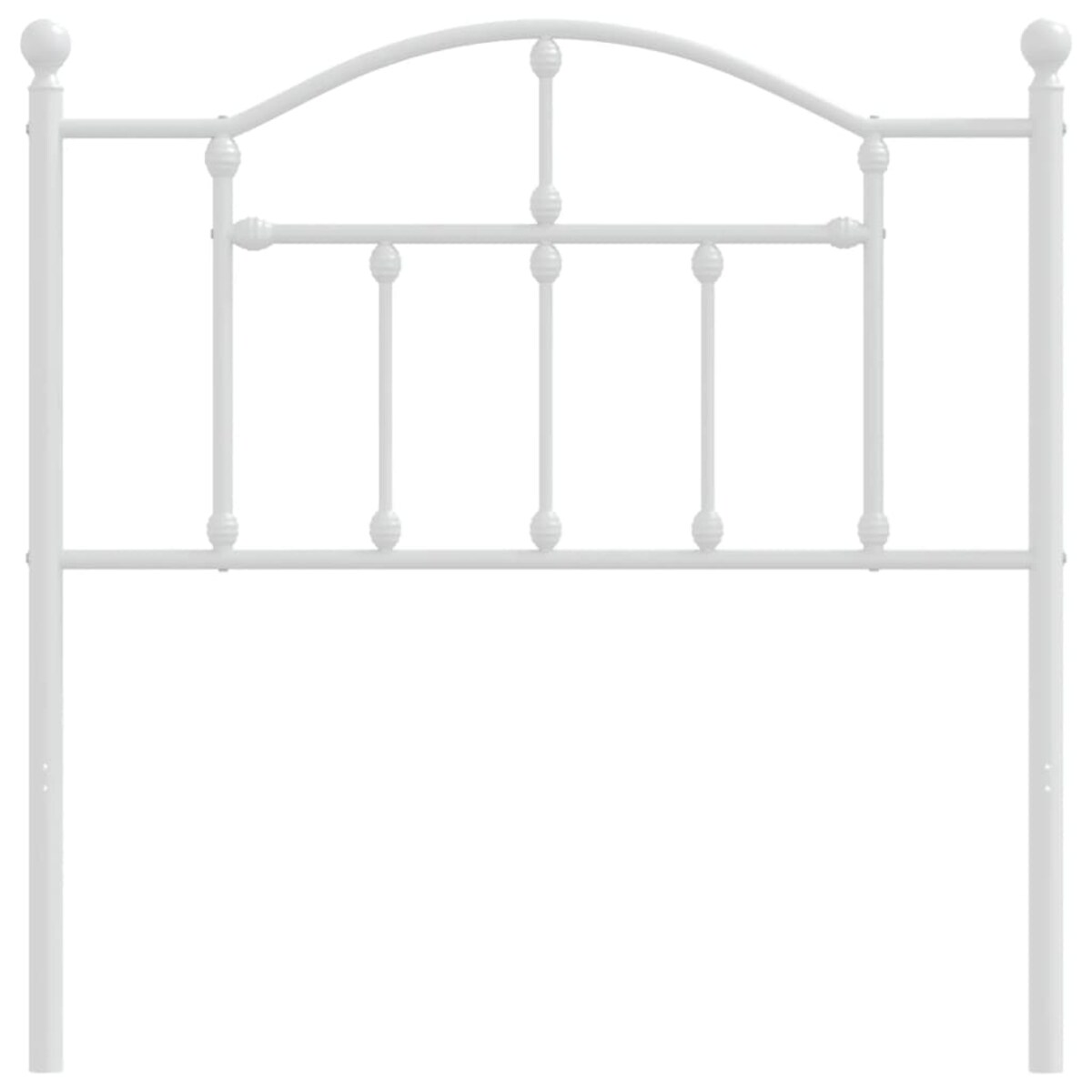vidaXL Metalowe wezgłowie, białe, 90 cm