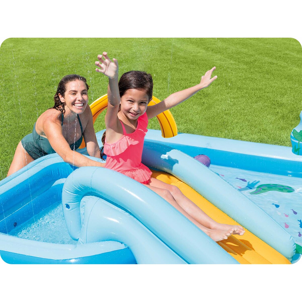 Plac zabaw basen dmuchany zjeżdzalnia Intex 57161