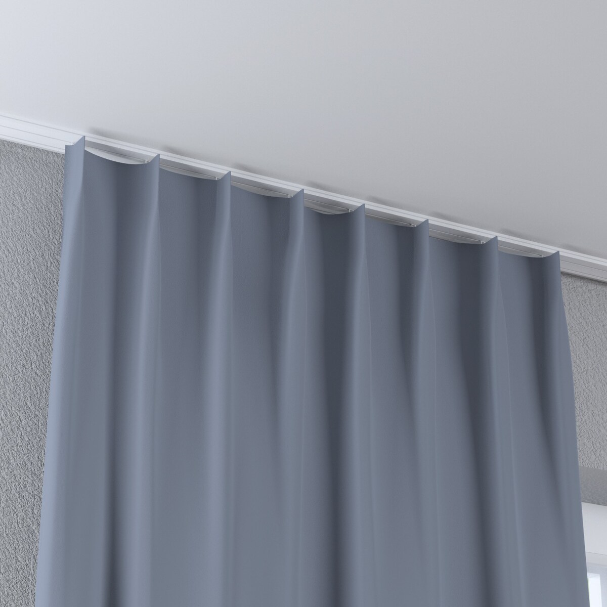 Zasłona na haczykach flex pojedynczych 130x260 stalowy szary