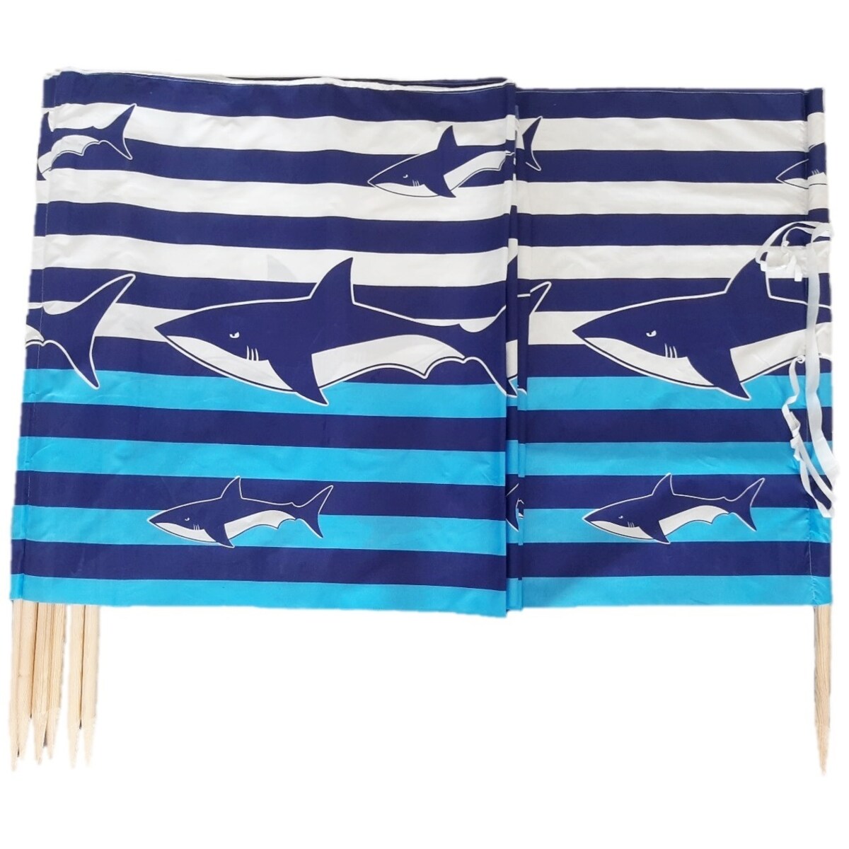 Parawan Plażowy Zasłona 8 M Na Plażę Składany Letni Rekiny