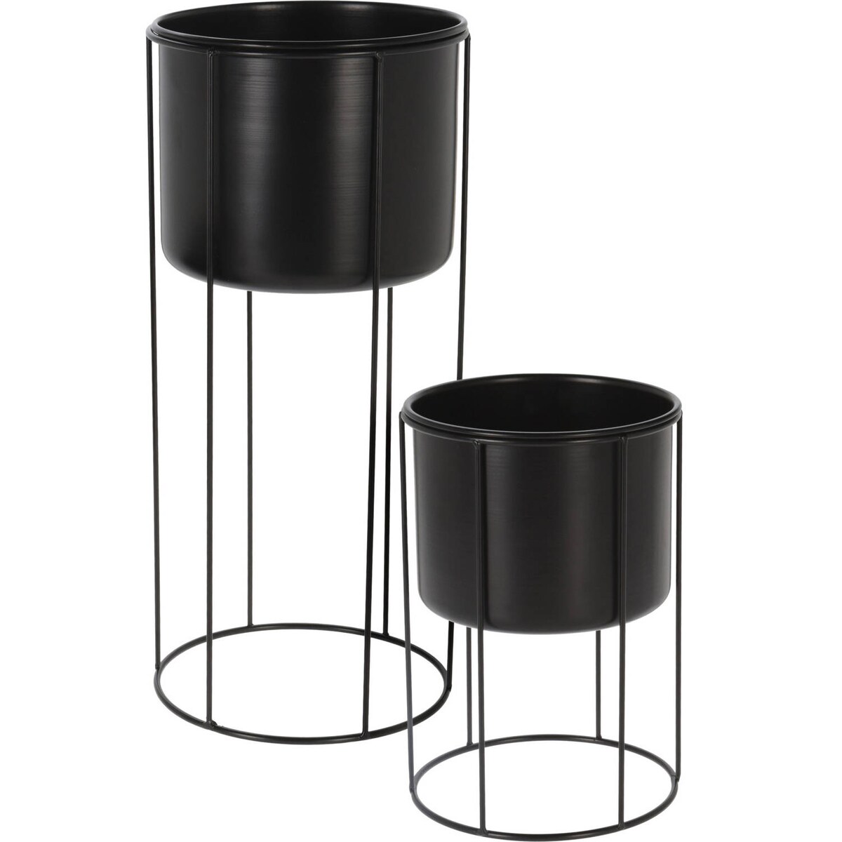 Doniczki na nóżkach metalowych, 2 sztuki