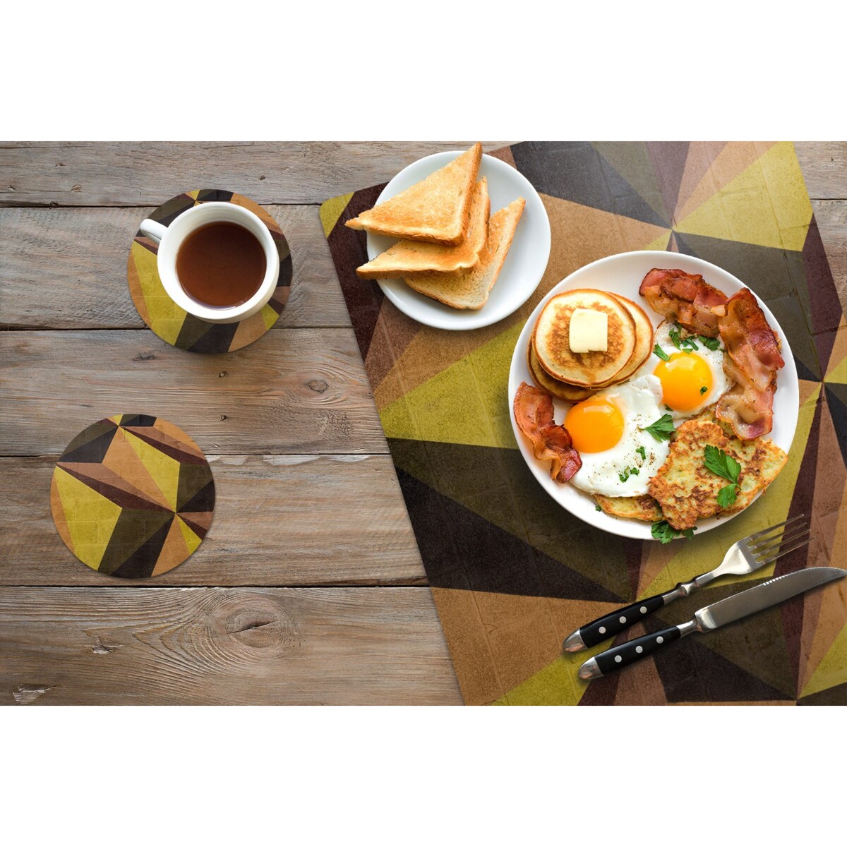 Komplet mat pod talerz Nowoczesna abstrakcja, 6 szt. 45x30cm