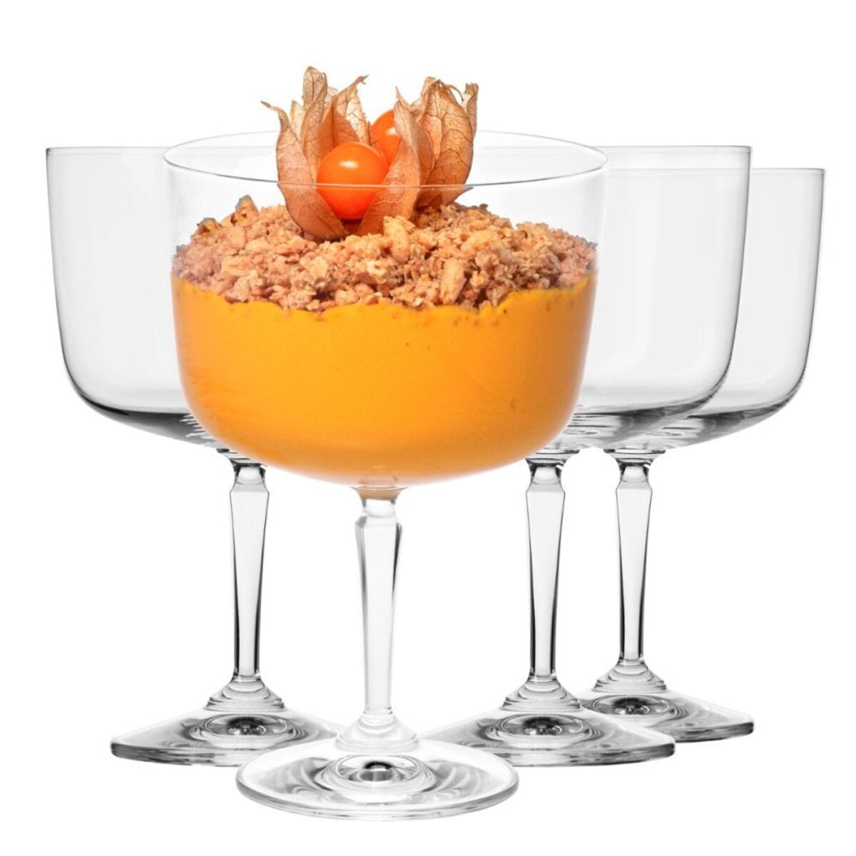 Pucharki Czarki do Lodów Deserów na Nóżce Duże Roma Komplet 4 szt Zestaw