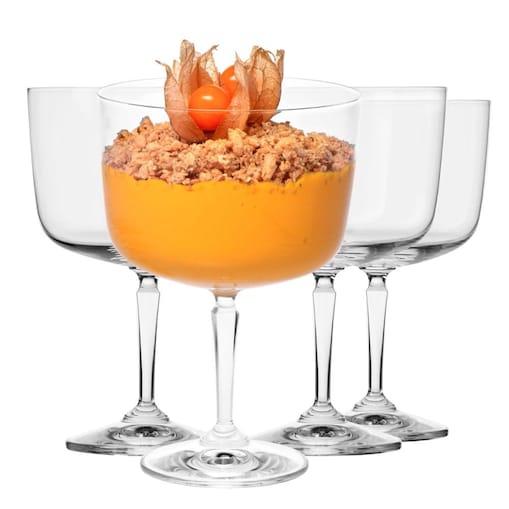 Pucharki Czarki do Lodów Deserów na Nóżce Duże Roma Komplet 4 szt Zestaw