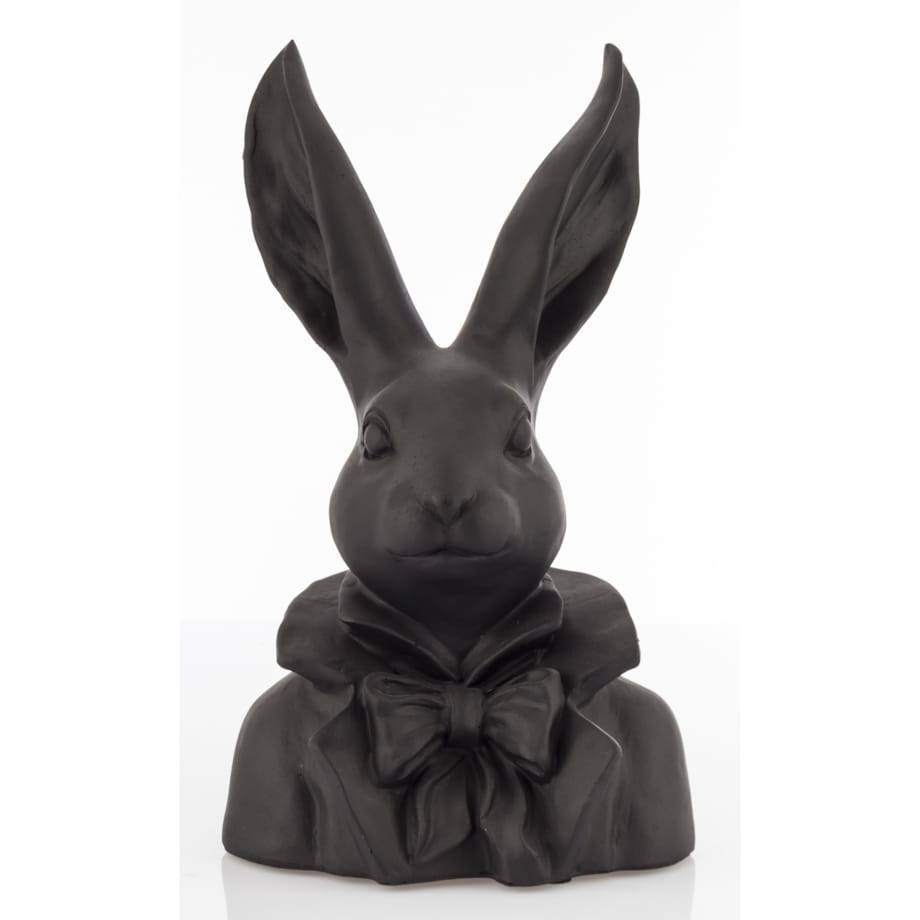 Figurka -popiersie królika 35x20x13 cm TORACE czarny