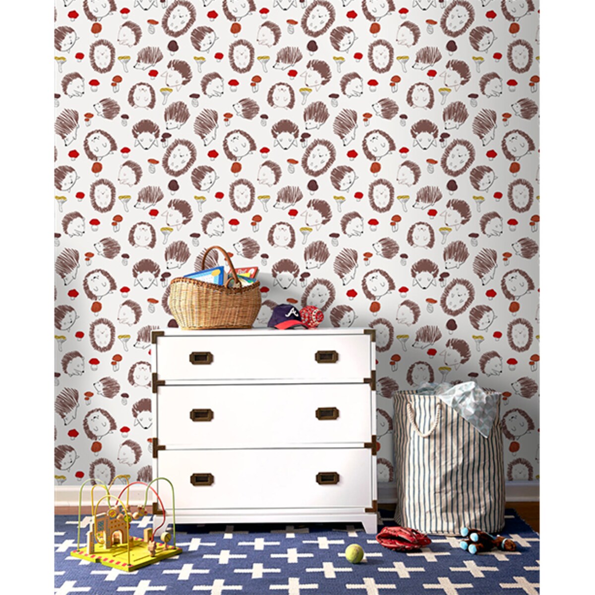 Tapeta Jeże i grzyby, 416x254cm