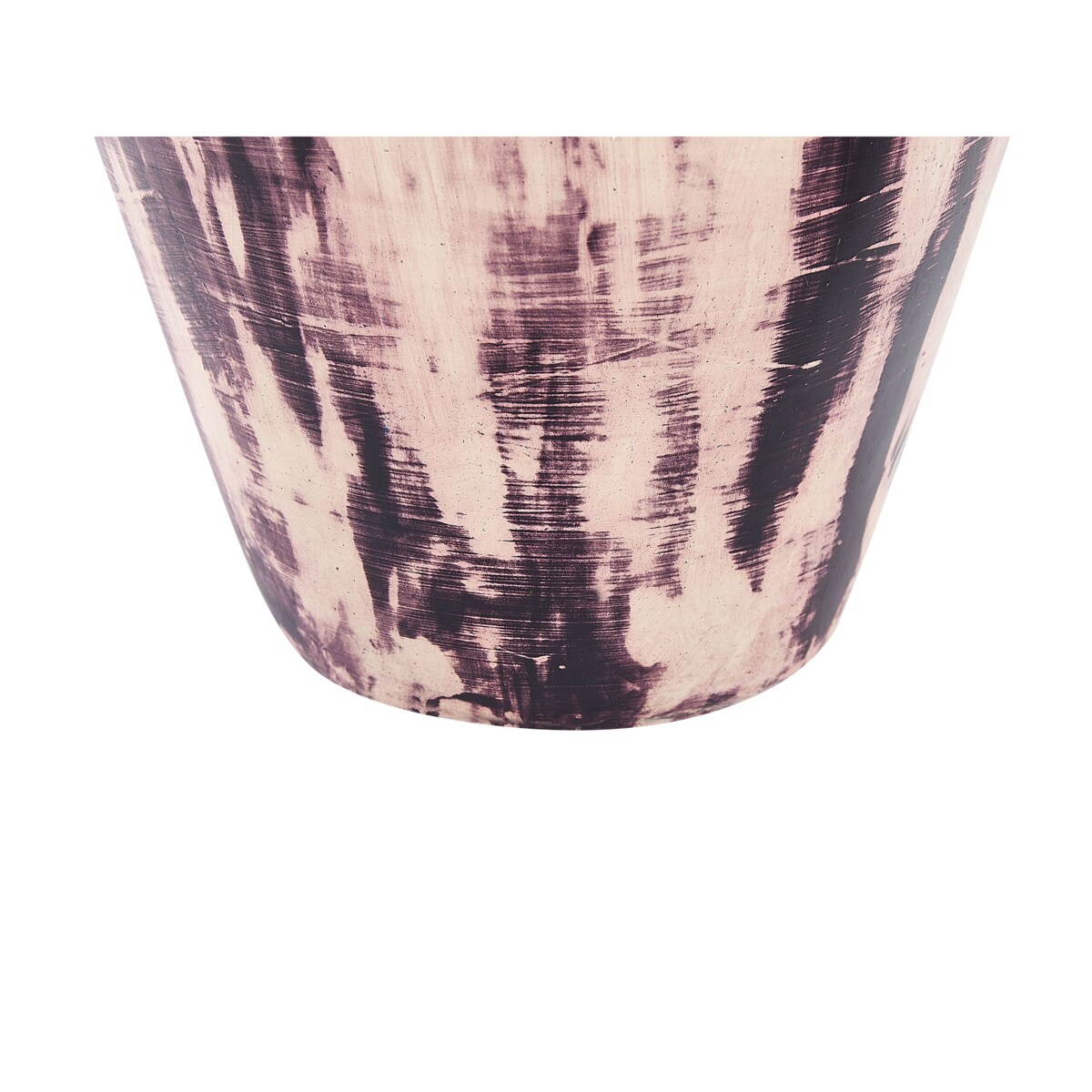 Wazon dekoracyjny z terakoty 34 cm fioletowo-beżowy AMATHUS