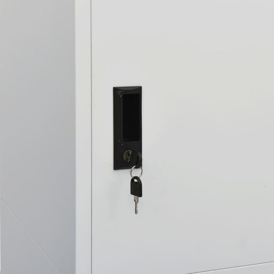 vidaXL Szafa, jasnoszara, 80x50x180 cm, stalowa