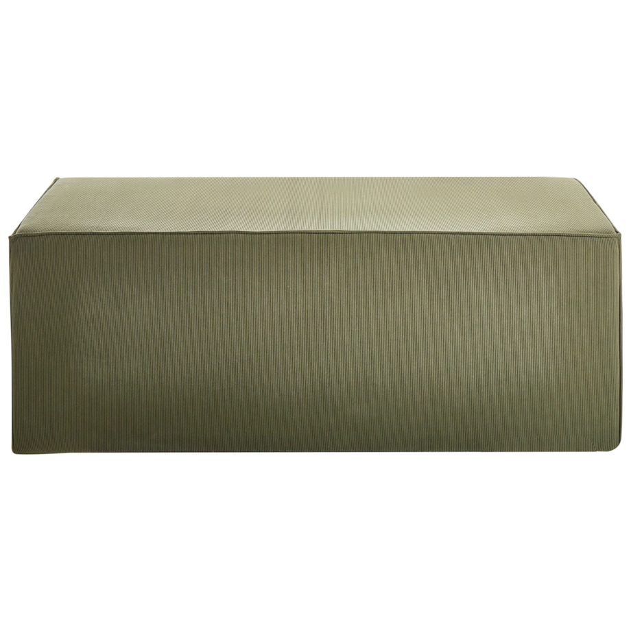 Puf sztruksowy ciemnozielony VINITA