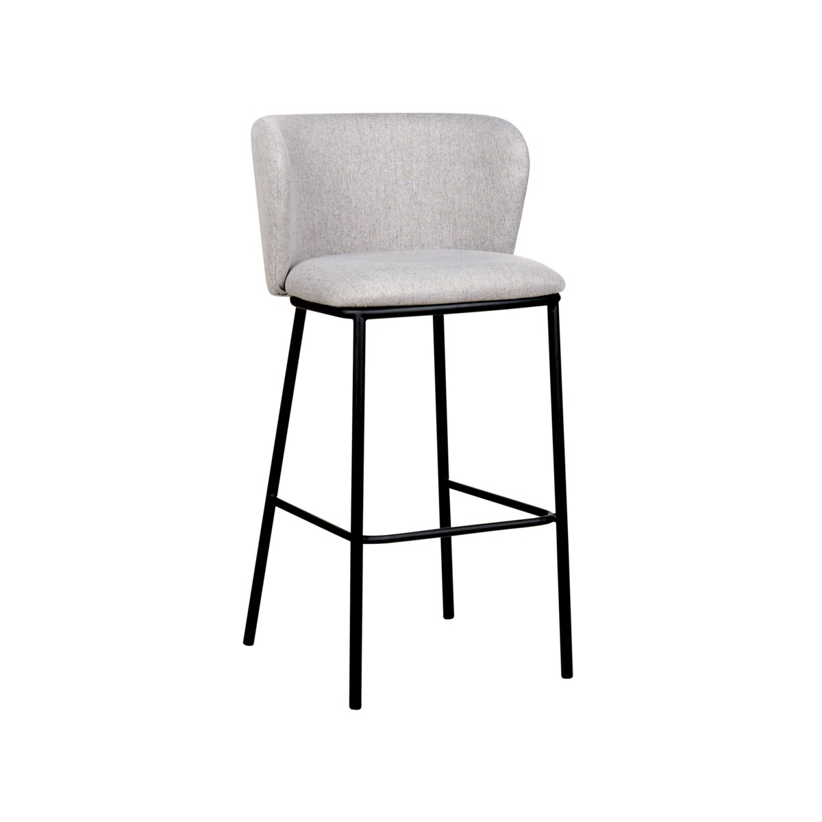 Zestaw 2 krzeseł barowych szary MINA