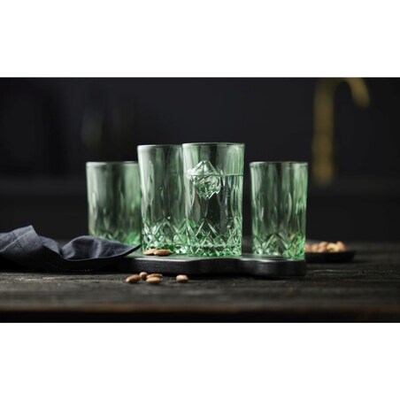 Wysokie szklanki Sorrento 380 ml zielone 4 sztuki 31481