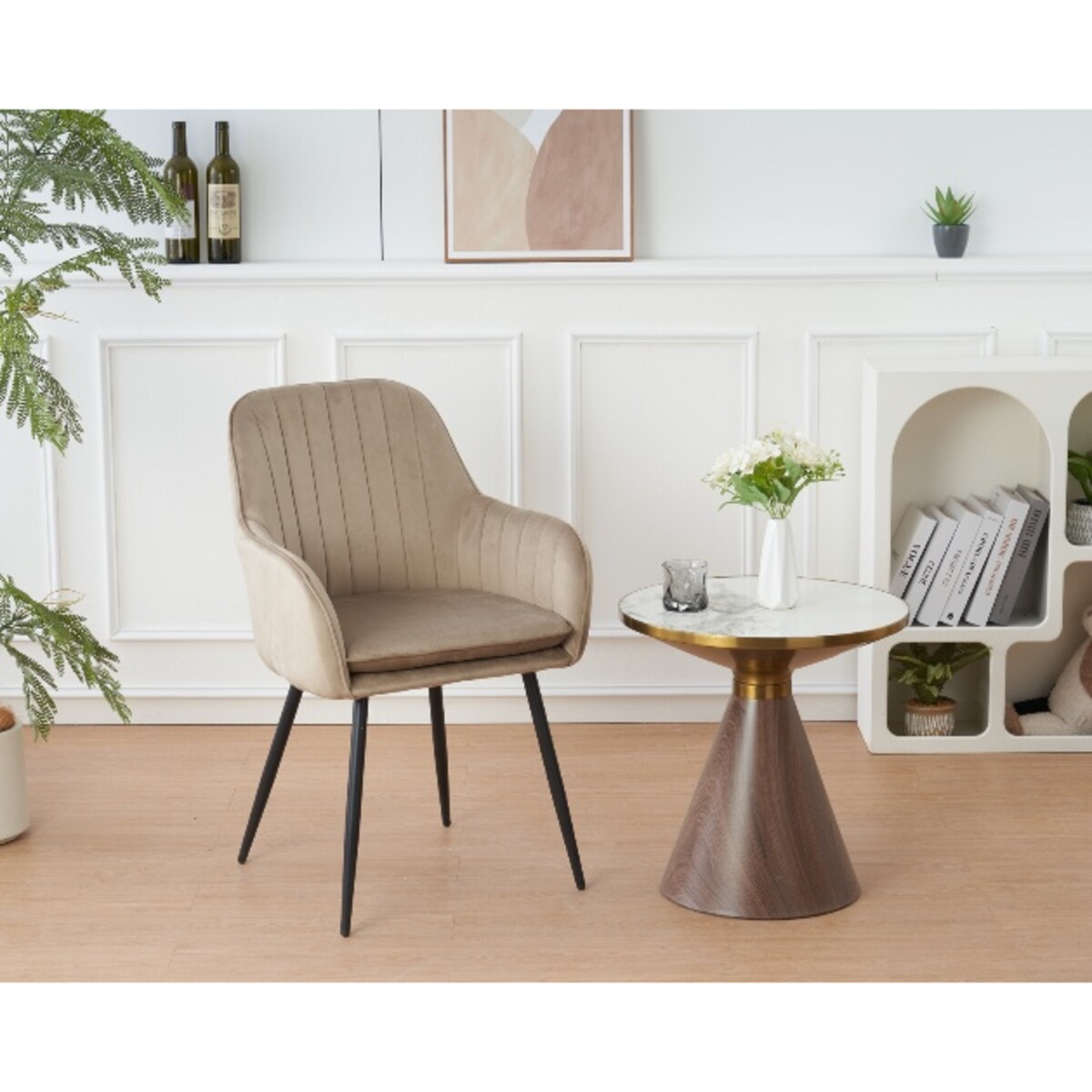 KRZESŁO TAPICEROWANE VELVET WELUR DO SALONU JADALNI KUCHNI COFFEE MIA BLACK