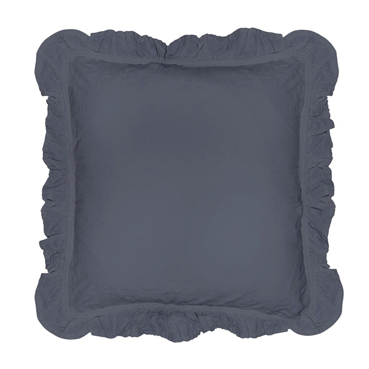 Komplet poszewek bawełnianych 2x40x40 cm z falbanką Stonewashed Exclusive Natural Grey