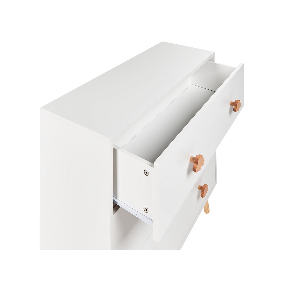 Komoda jasne drewno z białym CLOUDY