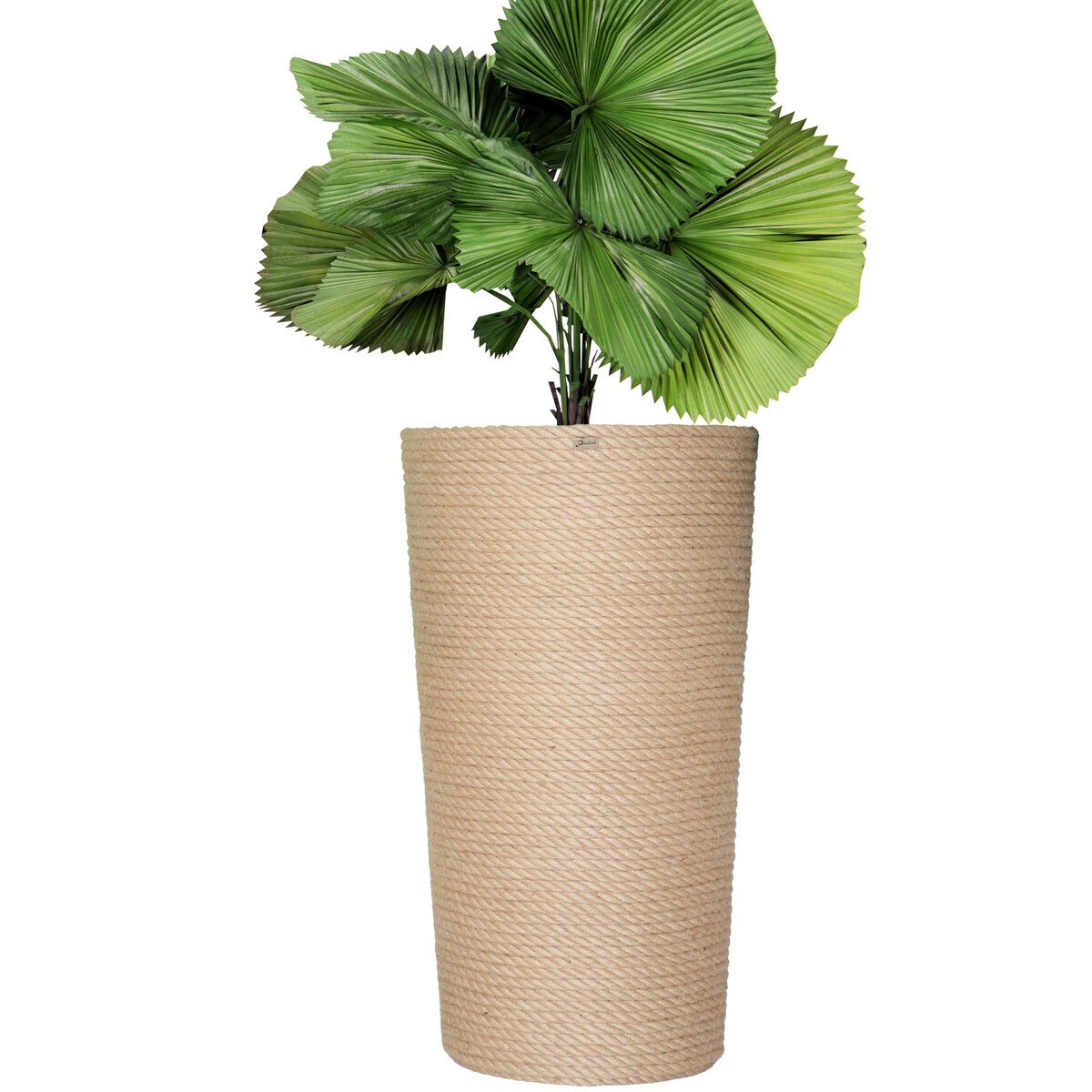 41 BOHO jutowa wysoka osłonka + wkład doniczka koszyk naturalny gruby sznurek LINA z trawy plecionej JUTA styl skandynawski etno loft wzór 41/210