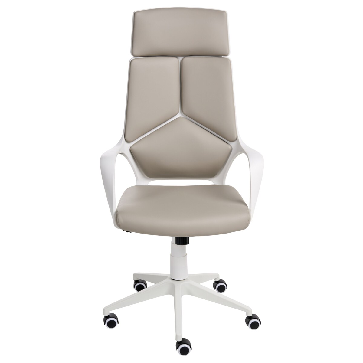 Krzesło biurowe DELIGHT Ekoskóra Beżowoszary