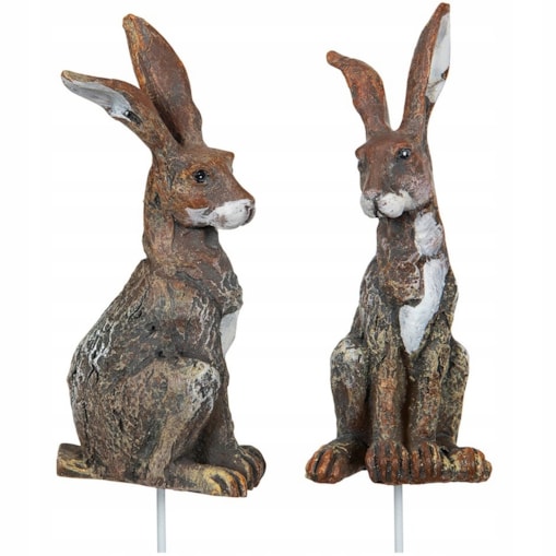 OZDOBA DO DONICZKI WIELKANOCNA NA WIELKANOC ZAJĄCZKI ZAJĄC DO WBICIA 2 szt.