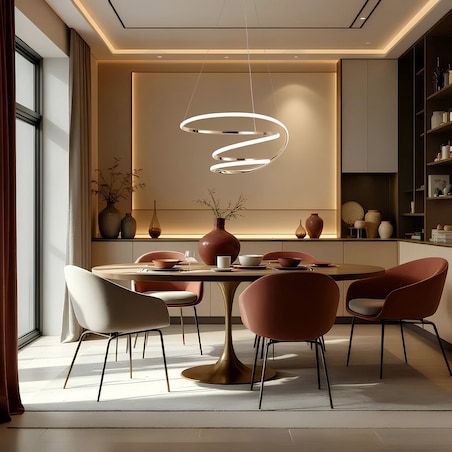 Lampa Sufitowa Wisząca Led G080-1Cp Złoty, Metal, Tworzywo Sztuczne
