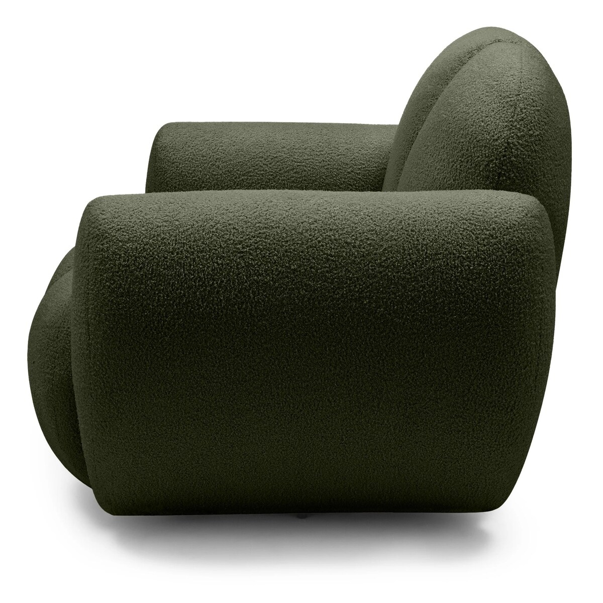 Fotel obrotowy 77x106x85 PALLASS bouclé ciemnozielony