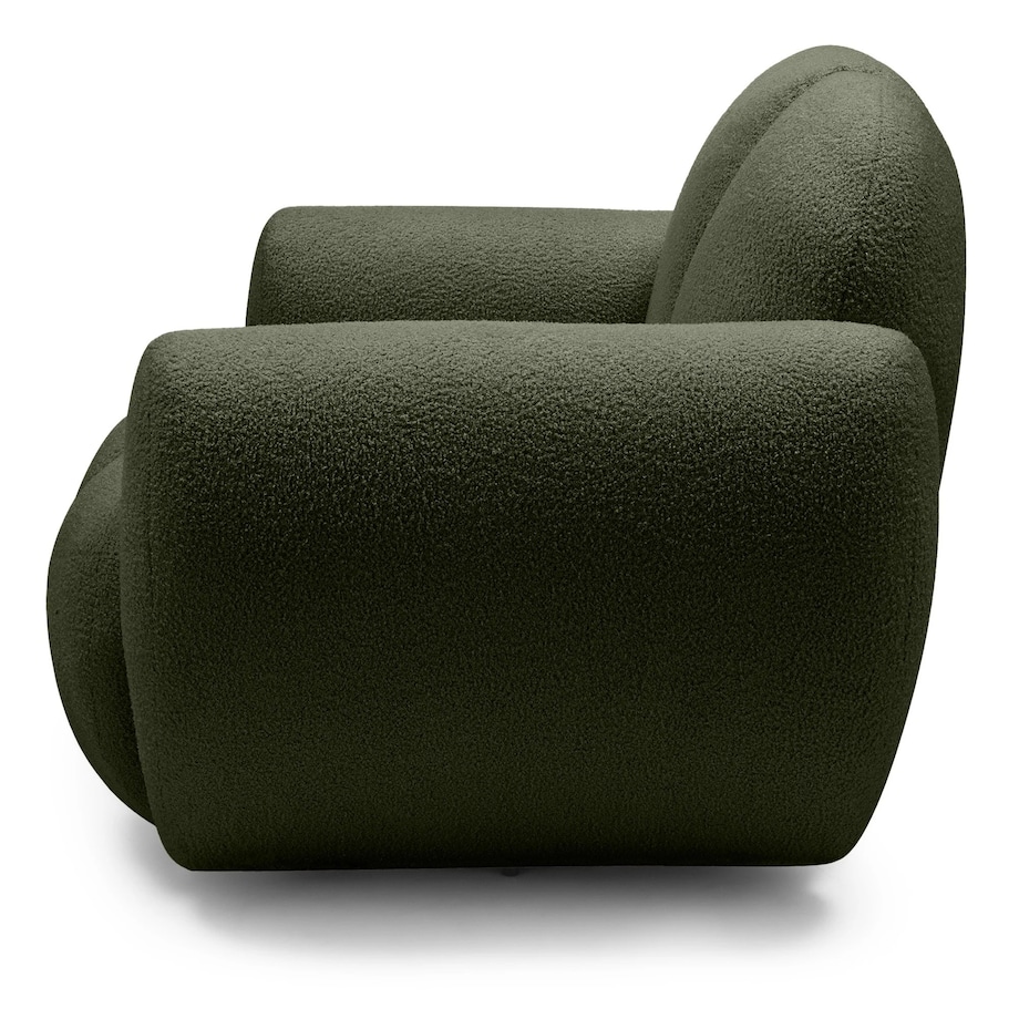 Fotel obrotowy 77x106x85 PALLASS bouclé ciemnozielony