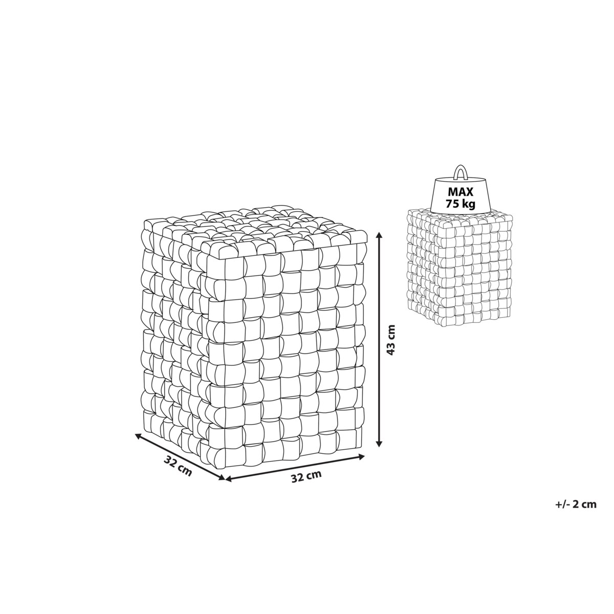 Stolik nocny jasne drewno CAJEME