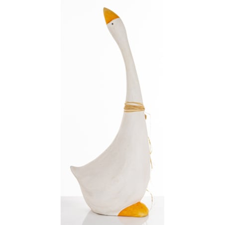 Dekoracja - biała gąska 68x27x21 cm ANSERO średnia