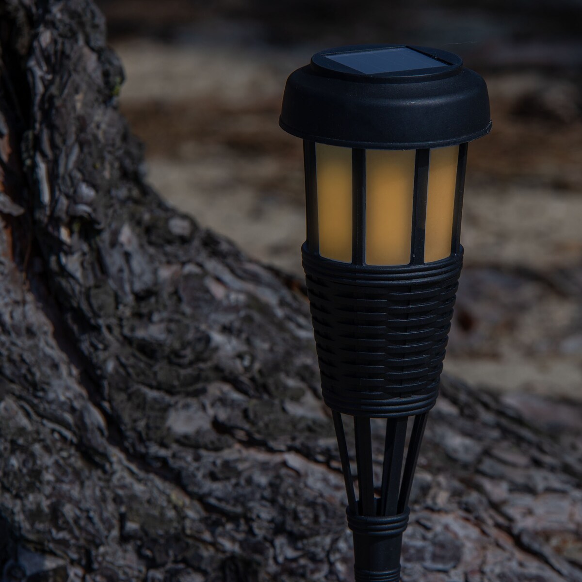 Lampa Solarna Ogrodowa Do Ogrodu Led Zewnętrzna Wbijana Słupek 50X7 Cm