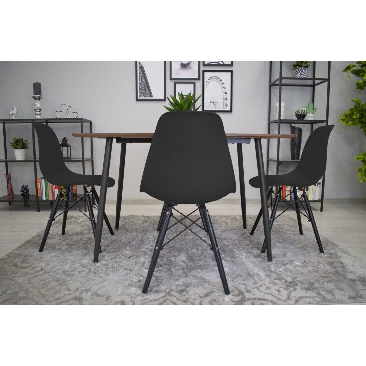 Krzesło Do Jadalni Kuchni Salonu Osaka Czarne / Nogi Czarne