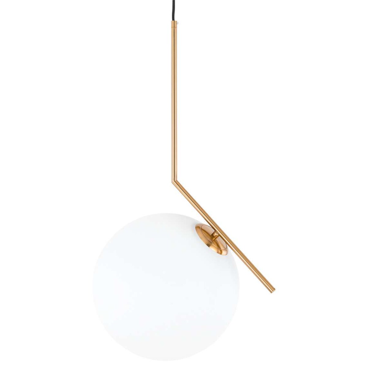 LAMPA wisząca CONDI MDM-7475/1-L-G MDECO modernistyczna OPRAWA szklany ZWIS kula ball mosiądz biała