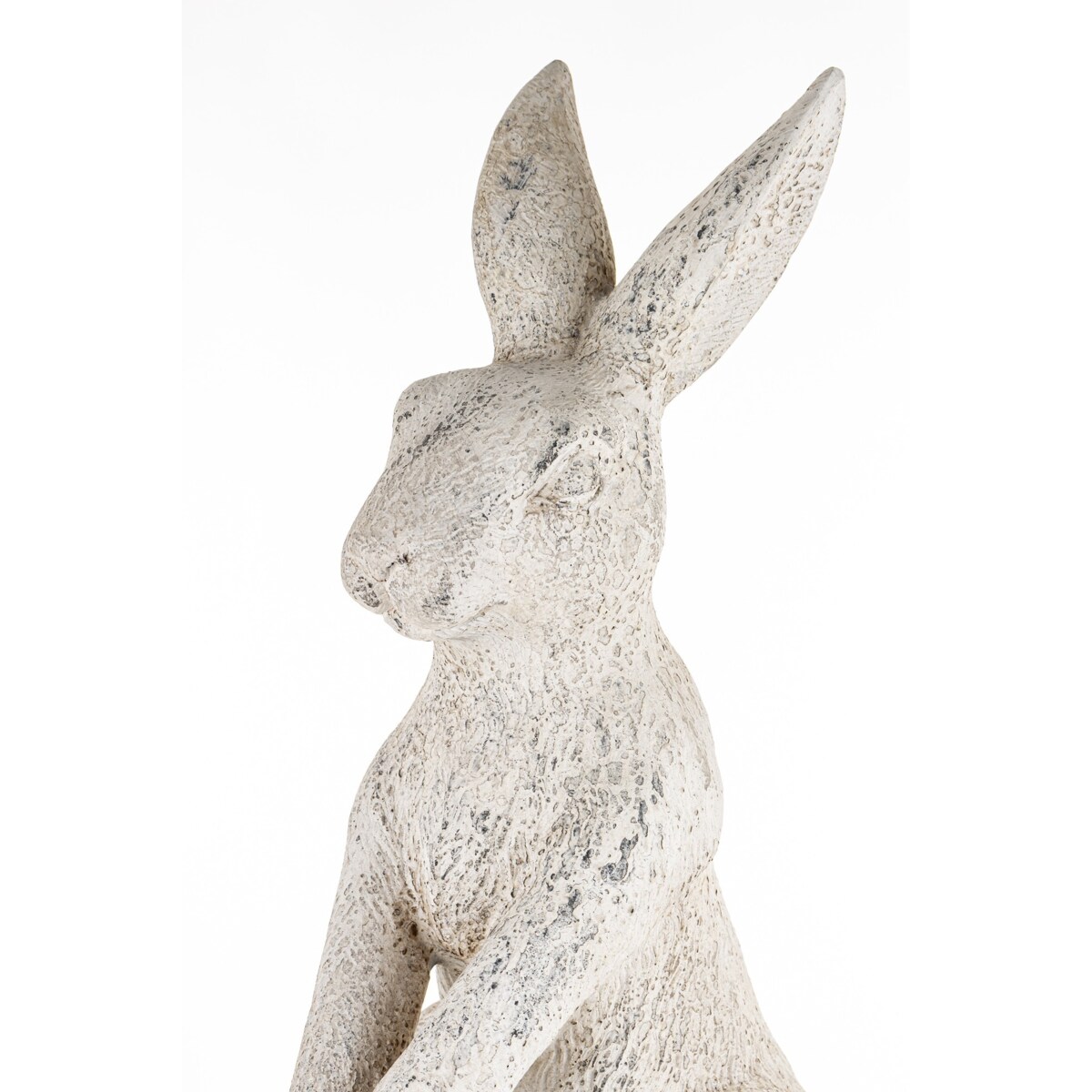 Dekoracja - duży siedzący królik 61x22x32 cm SZAREK