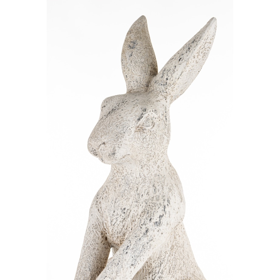 Dekoracja - duży siedzący królik 61x22x32 cm SZAREK